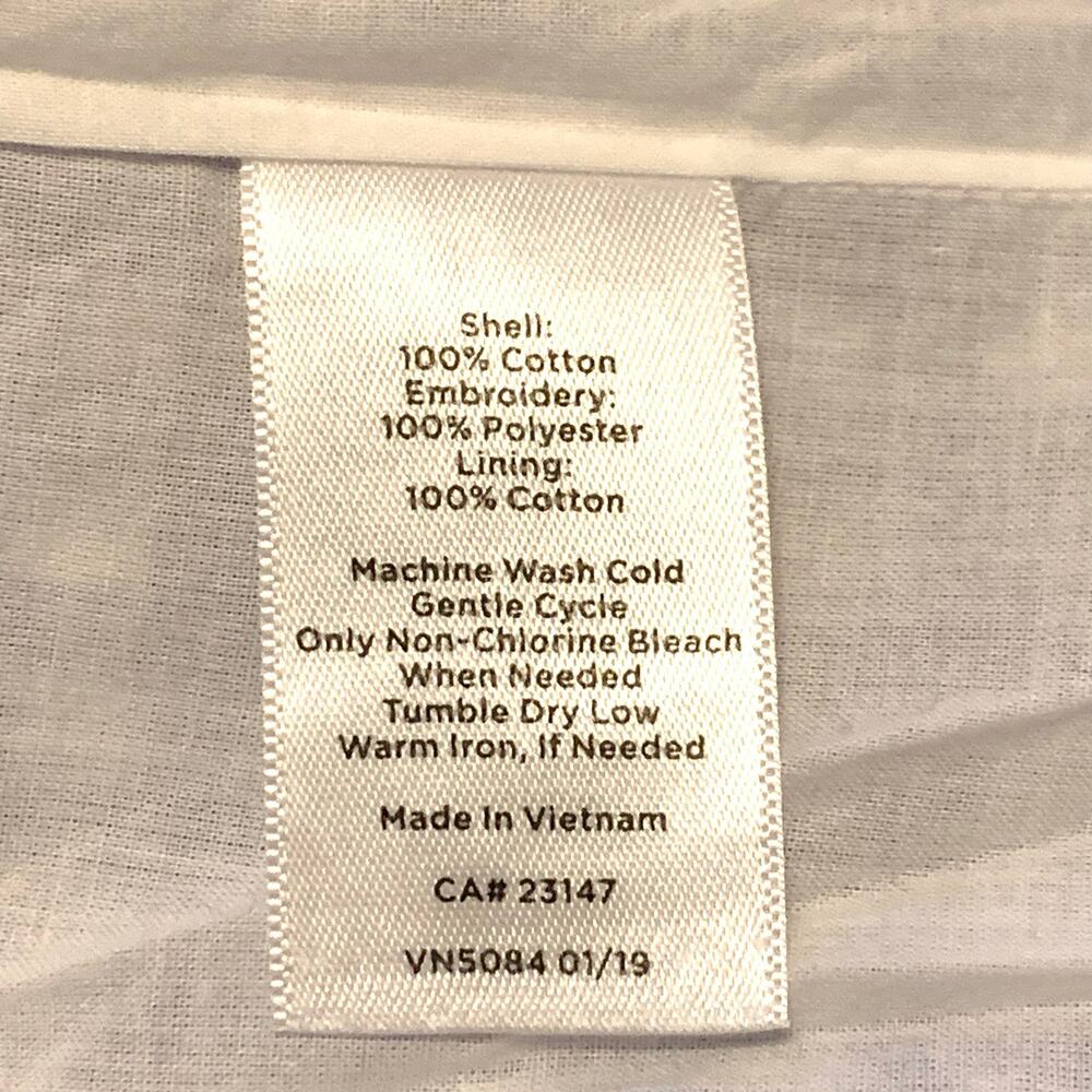 Talbots Womens Dress 22W Sleeveless Blue White Gingham Embroidered Lemons Lined - Picture 9 of 16